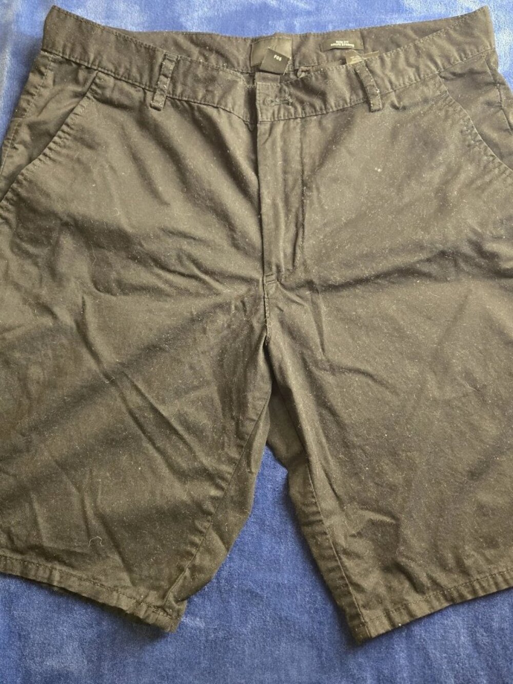 H&M Men's Slim Fit Shorts Black Waist 31